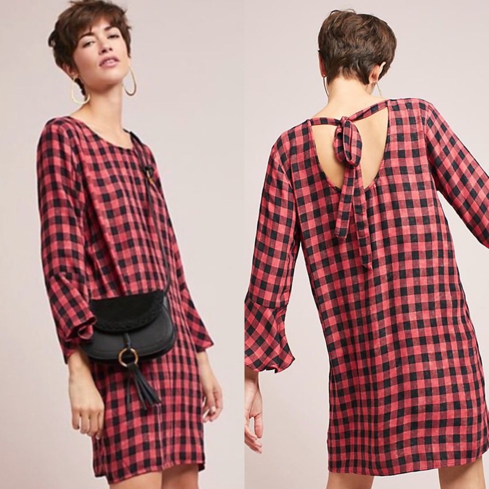🍂Winter Perfect!! Anthropologie Buffalo plaid dress by cloth & stone